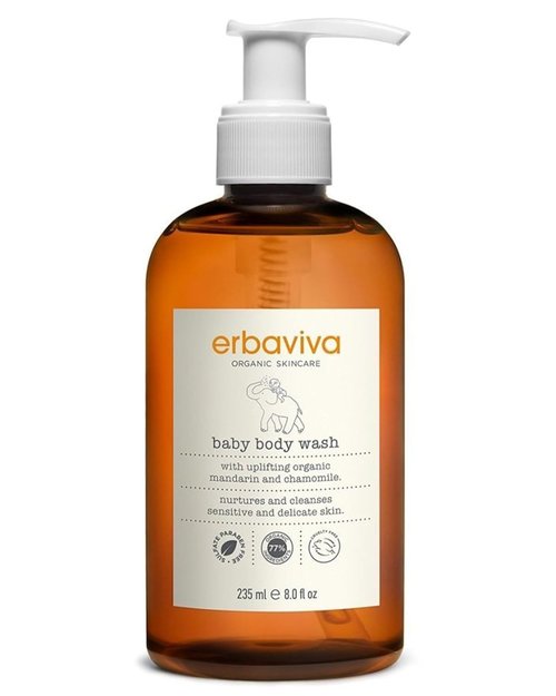 Erbaviva Baby Body Wash - Gentle & Nourishing Formula | 8 Fl Oz for Delicate Skin