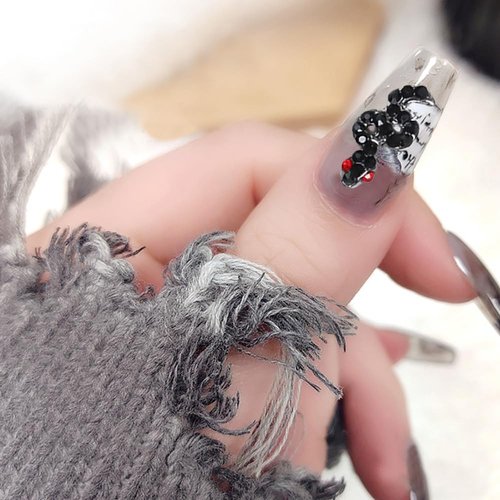 Nail Snake Charms - 6 Colours Gems Snake Nail Charms - 3D Diamonds Serpent Nail Charms Accessories, Punk Nail Snake Charms for Nails Making DIY Supplies