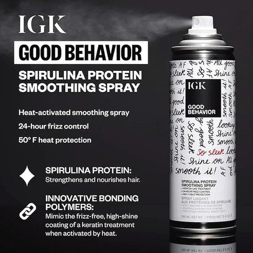 IGK ANTISOCIAL Mask & GOOD BEHAVIOR Hair Treatment Set - Frizz Control & Smoothing for Dry Hair | Full Size Value Set