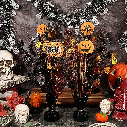 16 Pieces Halloween Metallic Foil Centerpieces & Cards - Orange Black Spooky Decor Variation of THIS listing