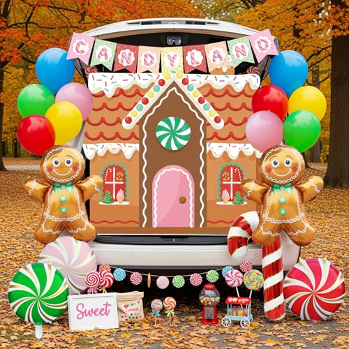 Halloween Candy Trunk or Treat Decoration Kit with Balloons & Banner