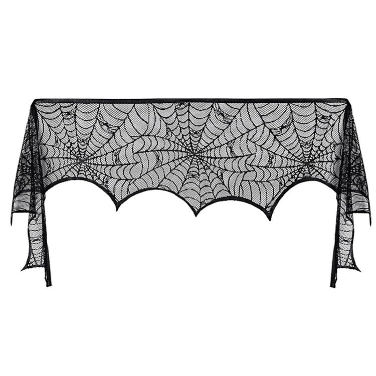 Halloween Indoor Decorations Set with Lace Spider Web and Garland - Haunted House Theme