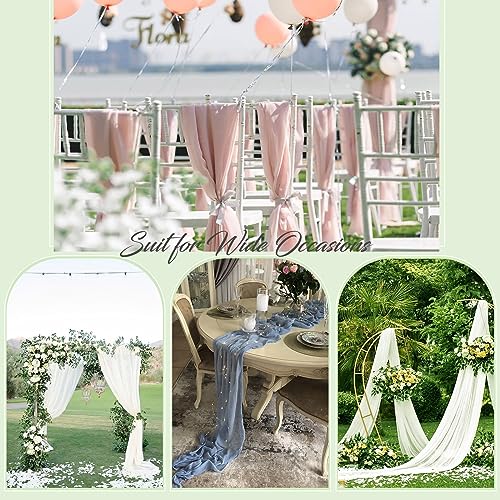 Dusty Pink 13.3ft Cheesecloth Table Runner 35x157 Inches Boho Wedding Decor