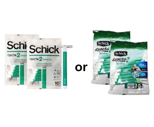 Schick Exacta2 Sensitive Disposable Shaver 20p (10 Count x 2Pack)