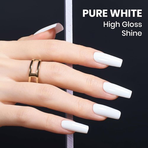 Beetles Black White Gel Polish Kit - 2 Colors Hema Free Soak Off UV Gel Polish Set Same Color Same Bottle Design Manicure Salon DIY at Home for Women