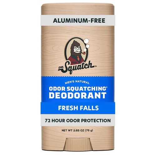 Dr. Squatch Natural Men’s Deodorant – Aluminum Free Natural Deodorant Men with Charcoal & Postbiotics for 72-Hour Odor Protection – Coconut Castaway, 2.65oz Stick