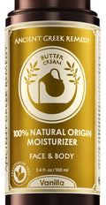 Ancient Greek Remedy Organic Face Moisturizer for Dry Skin - Anti Aging Face & Body Butter Cream - Almond, Jojoba, Olive, Rosehip, Vanilla, Vitamin E Oil. Natural Lotion for Women & Men 3.4 oz
