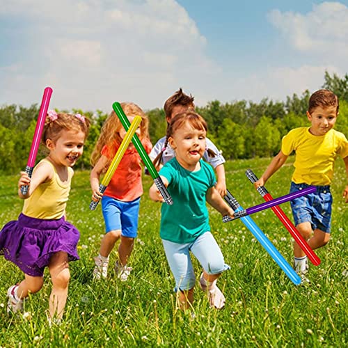 Multicolour Inflatable Light Saber Toy Set - 25 Pieces, 8 Colors, 31 Inches