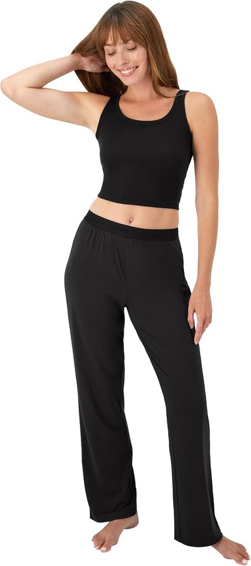 Hanes Women's Comfywear 2-Piece Crop Tank & Lounge Pants Set - SuperSoft Fabric for Ultimate Comfort