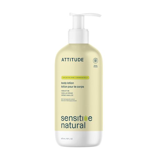 ATTITUDE Body Lotion - EWG Verified, Vegan Formula for Sensitive Skin with Oat & Argan Oil | 16 Fl Oz