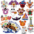 Halloween Cruise Door Magnets Set - 16 Decorative Magnetic Stickers for Refrigerator, Car & Carnival Ship