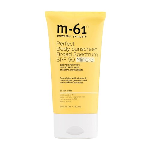 M-61 Perfect Mineral Sunscreen SPF 50 - Reef-Safe Formula with Vitamin E & Green Tea Antioxidants