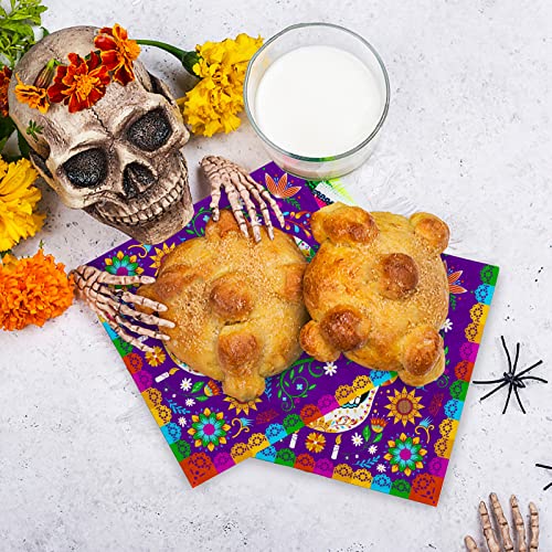 Day of the Dead Party Supplies Kit for 50 Guests - Skull Plates & Napkins