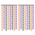 HPMAISON Halloween Foil Fringe Curtains 2 Pack - Bat Orange Black Purple Streamers