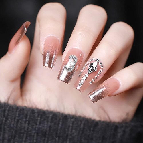 SILPECWEE 30pcs Number Nail Charms Silver Nail Jewelry Number for Nails 3D Nail Art Charms Nail Rhinestones Nail Studs Nail Decoration for Acrylic Nails Manicure DIY Craft
