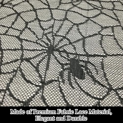 Halloween Pumpkin Embroidered Lace Tablecloth 70x52 Inch - Fall Decor, Sibling Variation