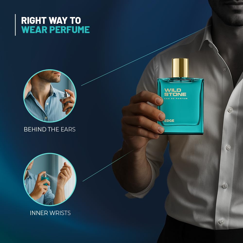 Wild Stone Edge Eau De Parfum - Intense Long-Lasting Luxury Fragrance for Men | 3.38oz (100ml)
