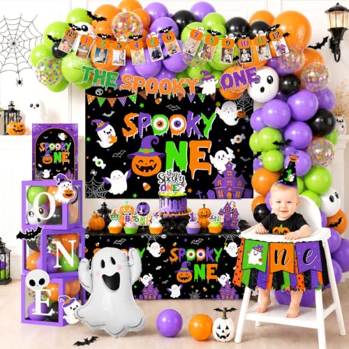 Halloween First Birthday Party Decorations Set - 170pcs Spooky Celebration Supplies