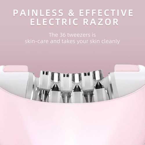 Glabrouse Epilator for Women | 2-Speed Face Trimmer for Smooth Skin | Hair Removal Device for Arms, Legs, Bikini, Armpits