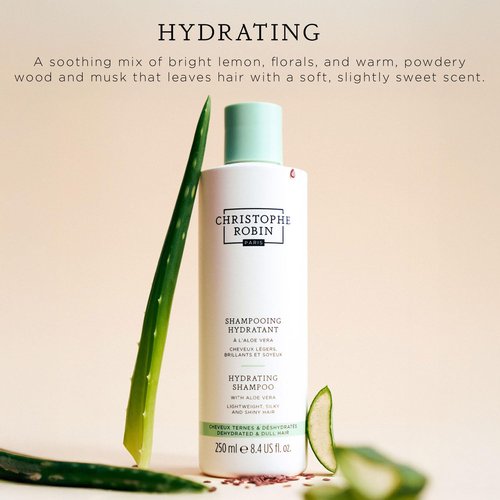 Christophe Robin Hydrating Shampoo - Lightweight Aloe Vera Formula for Dry, Dull Hair | 8.4 fl. oz