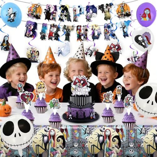 Grey Nightmare Birthday Party Decorations Set - Halloween & Christmas Supplies