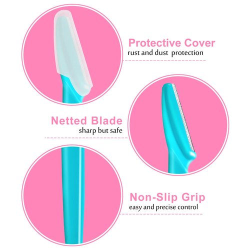 72 Pcs Eyebrow Razor, Face Razors Multipurpose Dermaplaning Tools Eyebrow Trimmer Shaper Shaver Facial Hair Removal for Women Men Body Use
