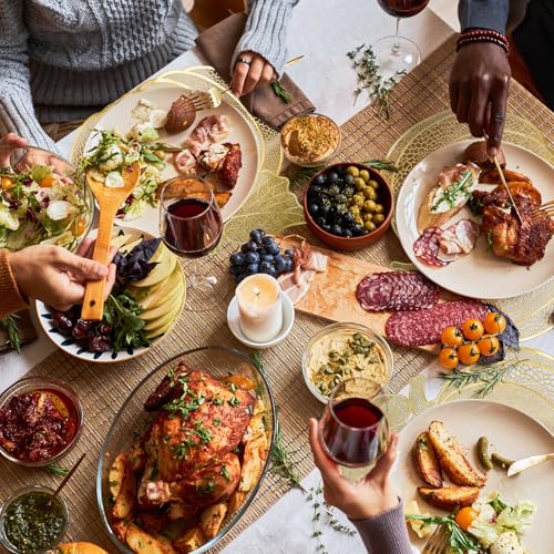 BAHABY 6 Pack Gold Pumpkin Thanksgiving Placemats Fall Table Decor