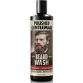 Polished Gentleman Refreshing Beard Shampoo and Face Wash with Peppermint Tea Tree and Argan Oil - for Thicker and Softer Beard (16 oz)