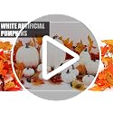 White Artificial Pumpkins 12PCS Assorted Sizes Foam Fall Decor - Halloween Thanksgiving