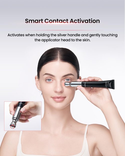 AMIRO 2 in 1 Red Light Eye Cream - Microcurrent Massager & PDRN Peptide Treatment for Puffy Eyes | 1.06 oz