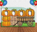Pumpkin Patch Face Cutout Banner - 42x72 Inch Fall Photo Prop for Parties