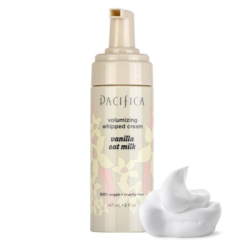 Pacifica Hair Mousse - Light Hold Vanilla Oat Milk for Soft Volume & Hydration | Vegan & Cruelty-Free, 5 fl oz