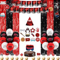 Black & Red Horror Theme Birthday Party Decoration Set - Complete Supplies Kit