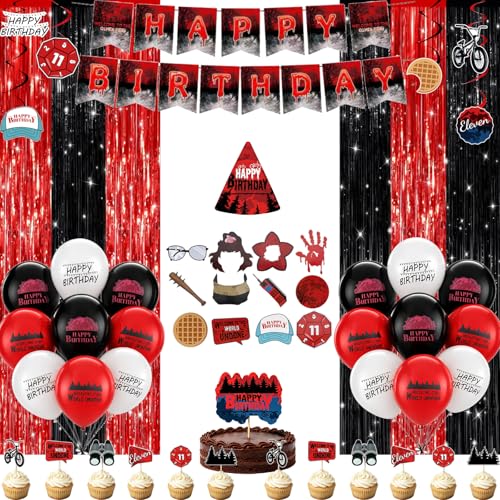 Black & Red Horror Theme Birthday Party Decoration Set - Complete Supplies Kit