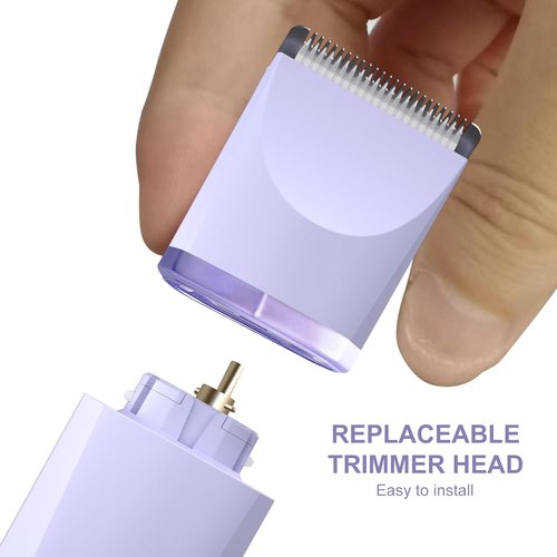 OLOV Electric Body Hair Trimmer - Versatile Wet/Dry Groomer for Men & Women - Replaceable Ceramic Blades, USB Rechargeable, Waterproof - Purple