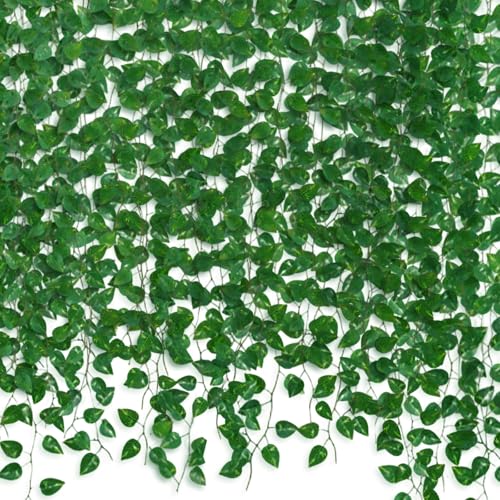 Green Artificial Ivy Vines - 36 Pack, 258 Ft Faux Greenery Garland for Home & Party Decor