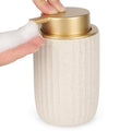 Segbeauty Foam Soap Dispenser Refillable, 10.8oz Ceramic Foaming Hand Wash Dispenser, 320ml Empty Bathroom Shower Shampoo Body Wash Dispensing Bottle, Press Dish Soap Foaming Pump Bottle for Kitchen