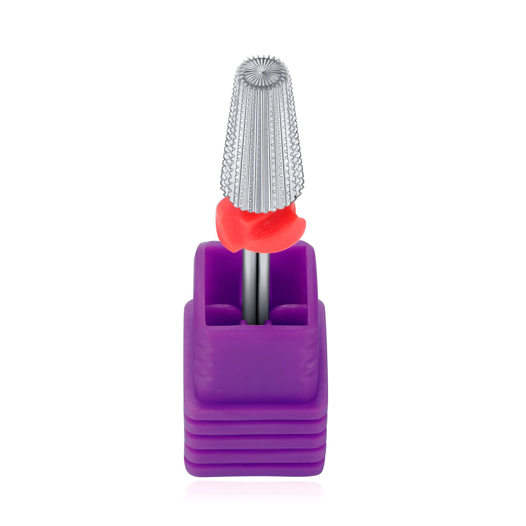 Xinshare Nail Drill Bit Carbide 5 in 1 Multi-function Manicure Drill Bit 2 Way Rotate Use for Both Left and Right Handed, Fast Remove Acrylic or Hard Gel, Nail Drill Machine,Fine