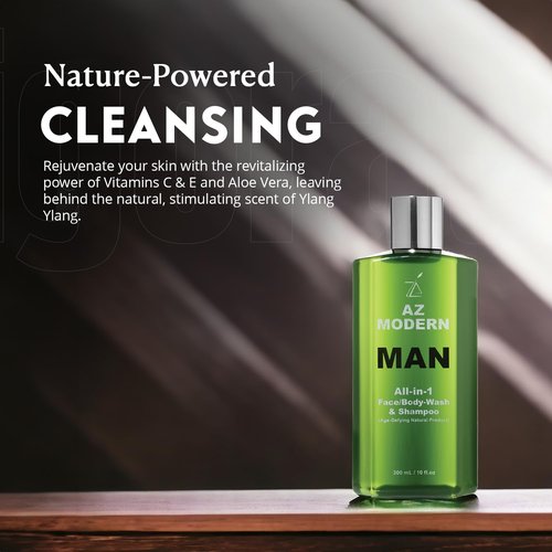 Skiennix 3-in-1 Face Wash, Body Wash & Shampoo - Aloe Vera & Jojoba Oil Formula | 10.14 + 2 FL OZ | Cleanses Sweat & Dirt