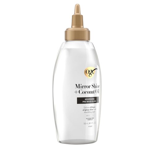OGX Mirror Shine Hair Gloss - Nourishing Coconut Oil Treatment for 48 Hours of Glossy Shine | 4 fl. oz