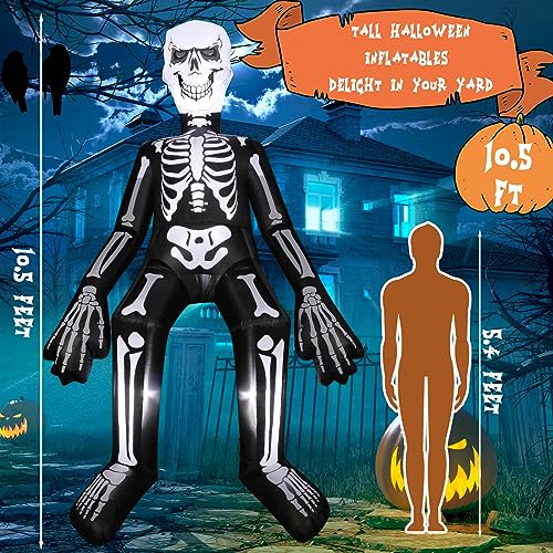 Halloween Inflatable Archway with LED Lights and Skeleton - 11.8 ft, Variation of Skeleton
