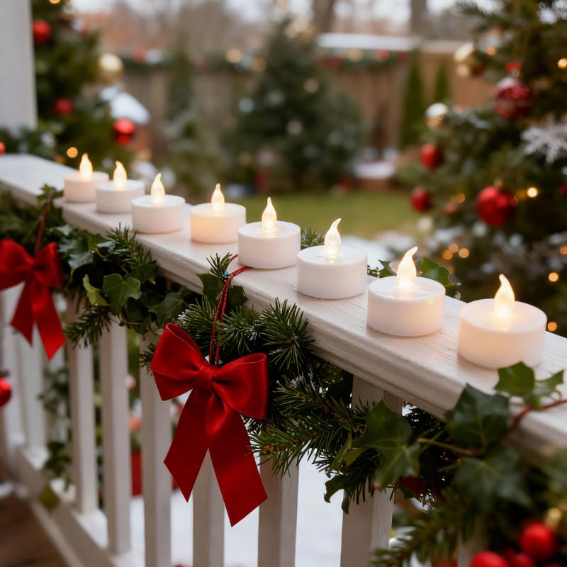 Flameless LED Tea Lights Candles - Warm White, 200 Pack - Safe Battery Operated Decorative Lights for Parties and Gifts