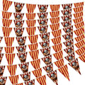 Creepy Striped Carnival Banner Flags - Halloween Party Decorations, 10 Pack