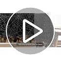 Halloween Tablecloth 60 x 120 Inch Rectangular Cobweb Black - Durable Polyester