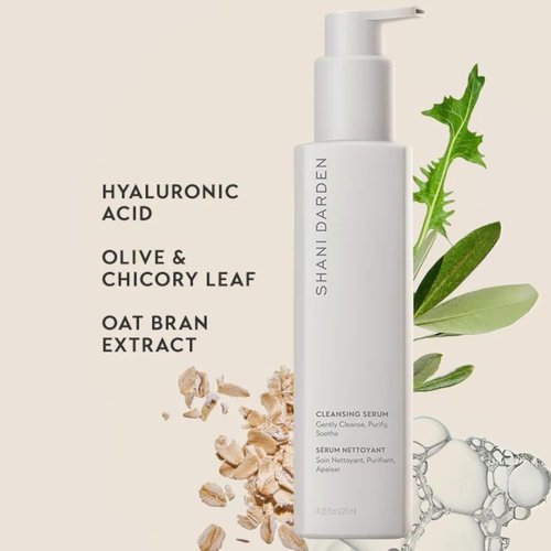 SHANI DARDEN SKIN CARE Cleansing Serum - Gentle Daily Hydrating Gel Facial Cleanser with Hyaluronic Acid & Oat Bran | 4 fl oz