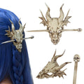 Gothic Dragon Skull Hair Stick - Halloween Cosplay Bone Hairpin for Women