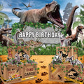 Dinosaur Party Decorations Set with Backdrop Banner and Table Centerpieces