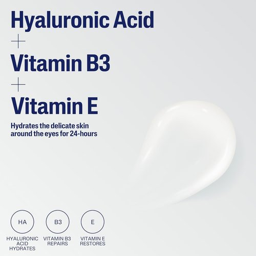 Cetaphil Hydrating Eye Gel-Cream - Brightens & Smooths Under Eyes with Hyaluronic Acid | 0.5 Fl Oz