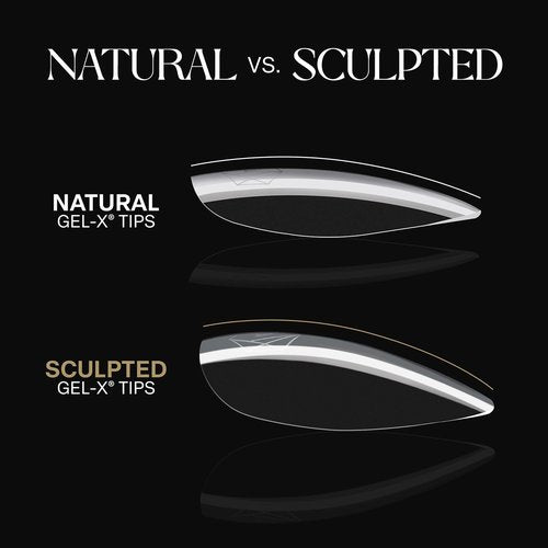 Aprés Gel-X® Sculpted Square Short Tip Box | 500pc Gel-X Tips, 11 Sizes 00-9, Premium Quality