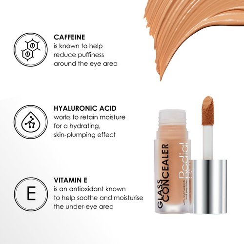Rodial Glass Concealer Shade 3 - Luminous Full-Coverage Cream with Peptides & Antioxidants | 0.1 fl. oz.